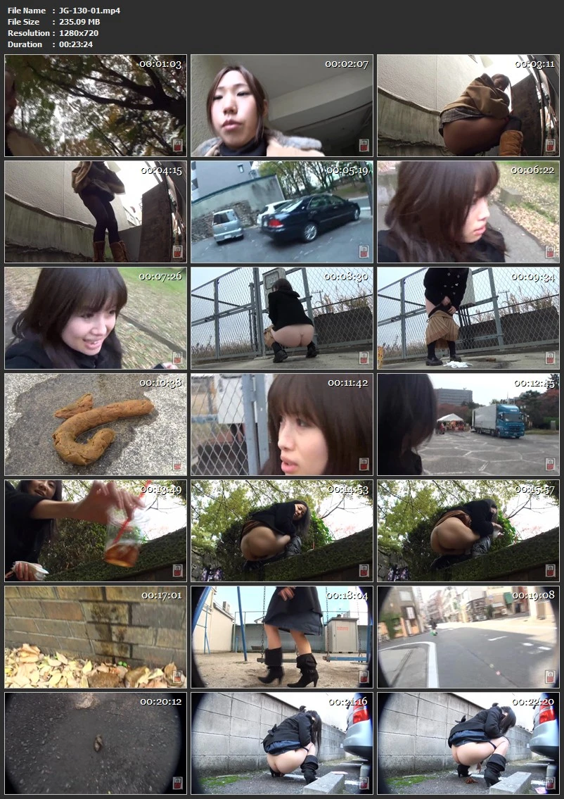 [JG-130] 素人投稿　自画撮りシリーズ　０６２　野外排泄ＦＩＬＥ　９　ジェイド うんこ限定 Scat 102分 自我