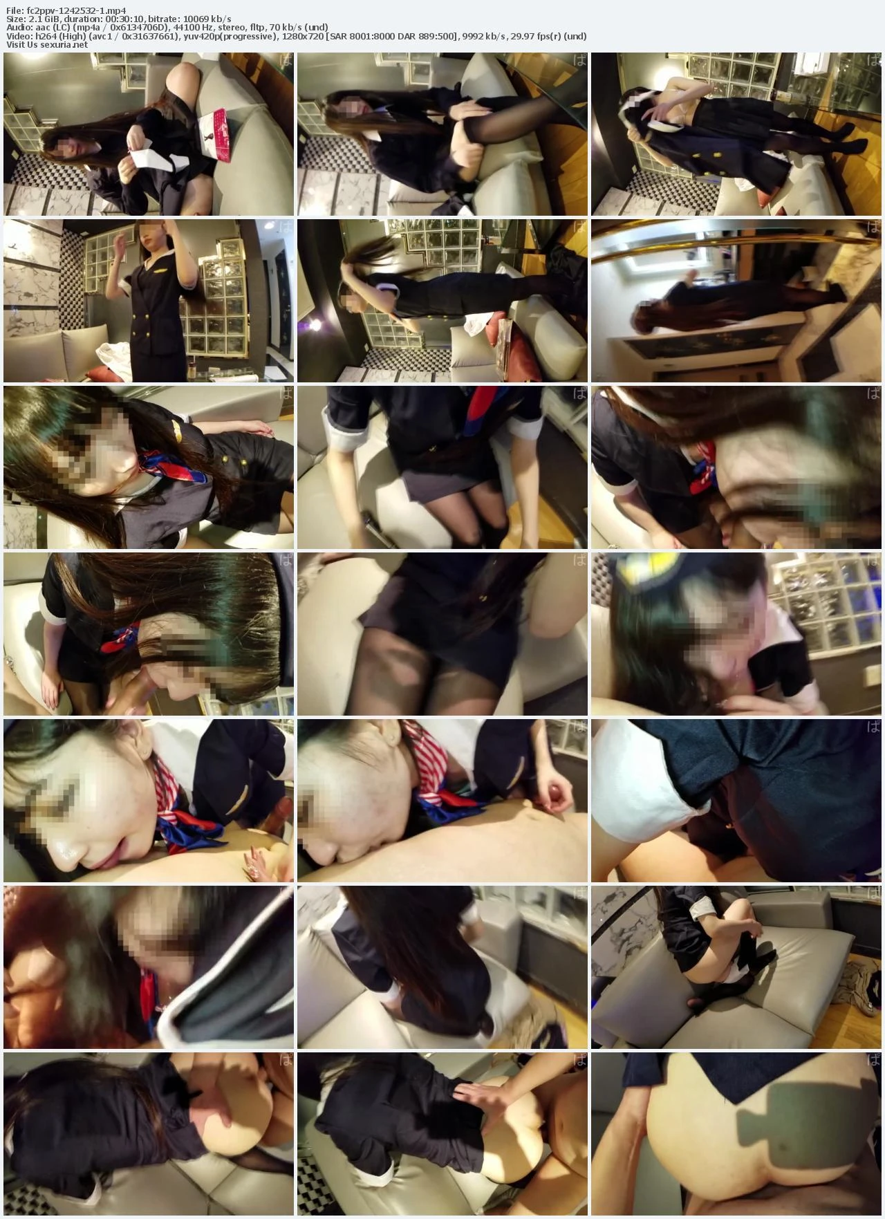 FC2 PPV 1242532 [Personal Shoot] Private Girls' School Part 3: Black-Haired Older Sister. Cool Beauty in Flight Attendant Costume on Hidden Camera 720p